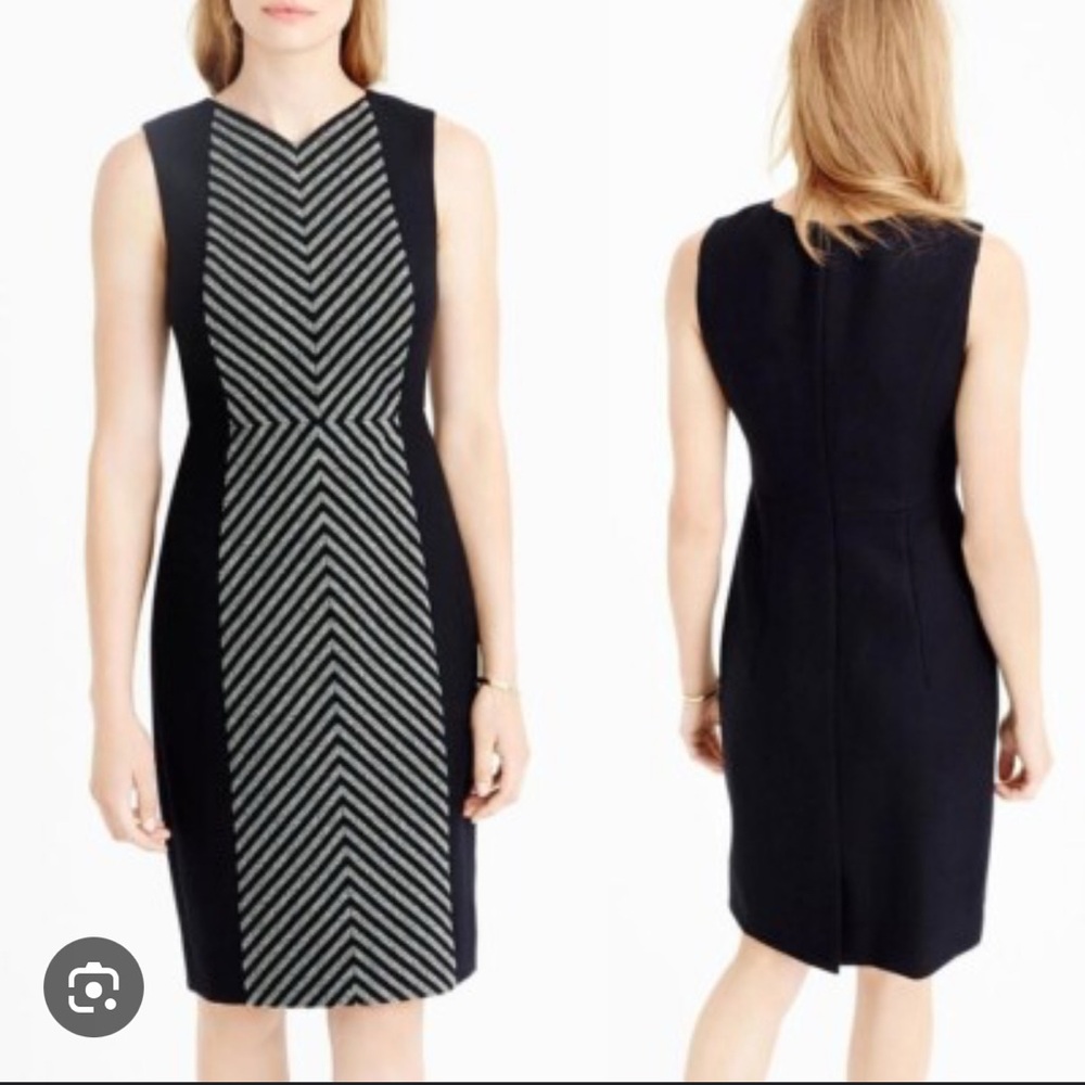 J. Crew Black Sleeveless Sheath Mini Dress